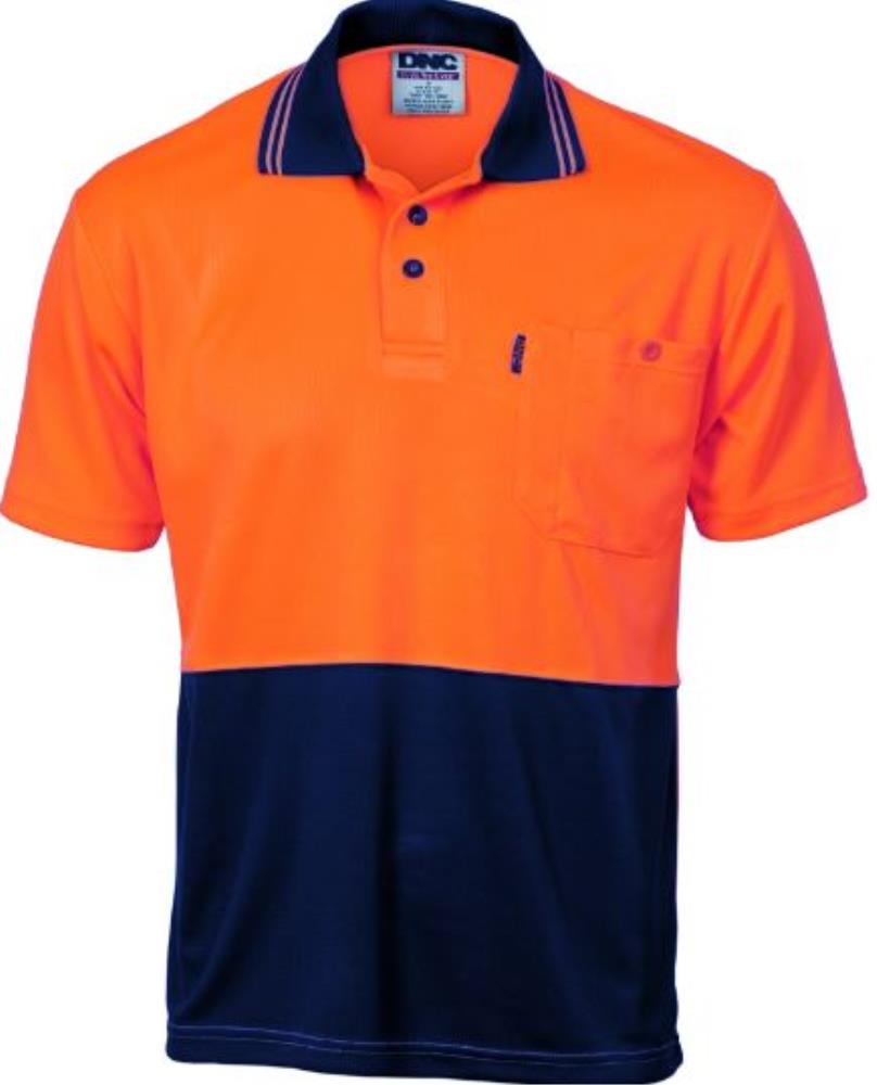 DNC 3811 S/SL HI VIS COOL BREATHE MIRCOMESH POLO