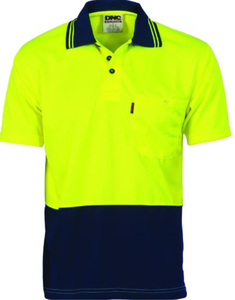 DNC 3811 S/SL HI VIS COOL BREATHE MIRCOMESH POLO