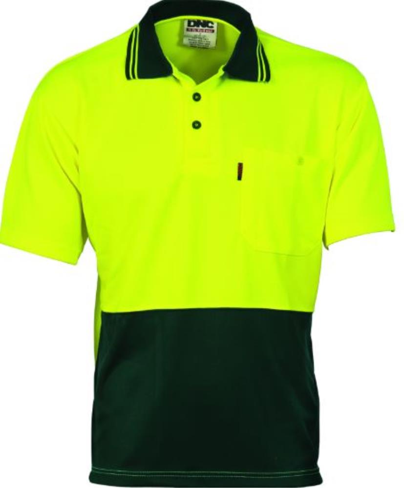 DNC 3811 S/SL HI VIS COOL BREATHE MIRCOMESH POLO