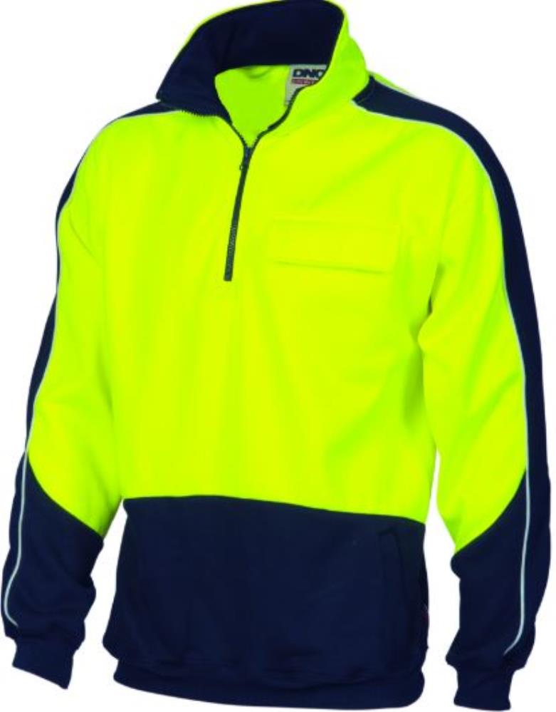 DNC 3823 HI VIS 1/2 ZIP PANEL WINDCHEATER