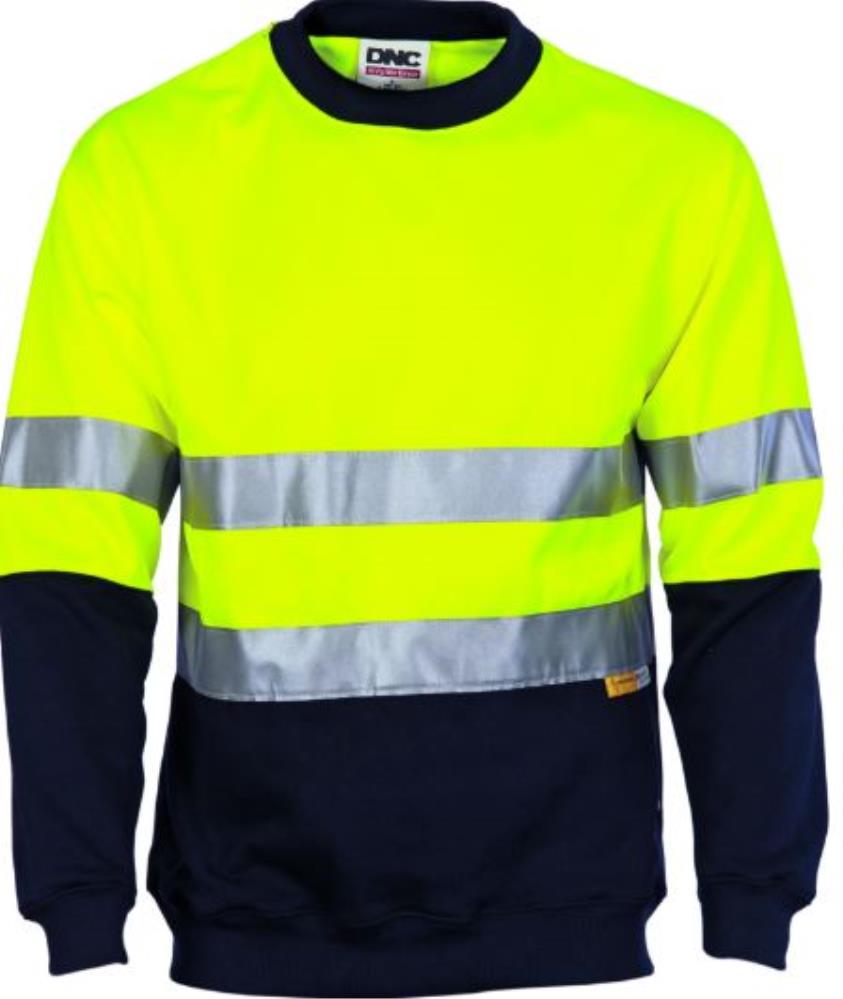 DNC 3824 REFLECTIVE HI VIS CREW NECK SWEAT SHIRT