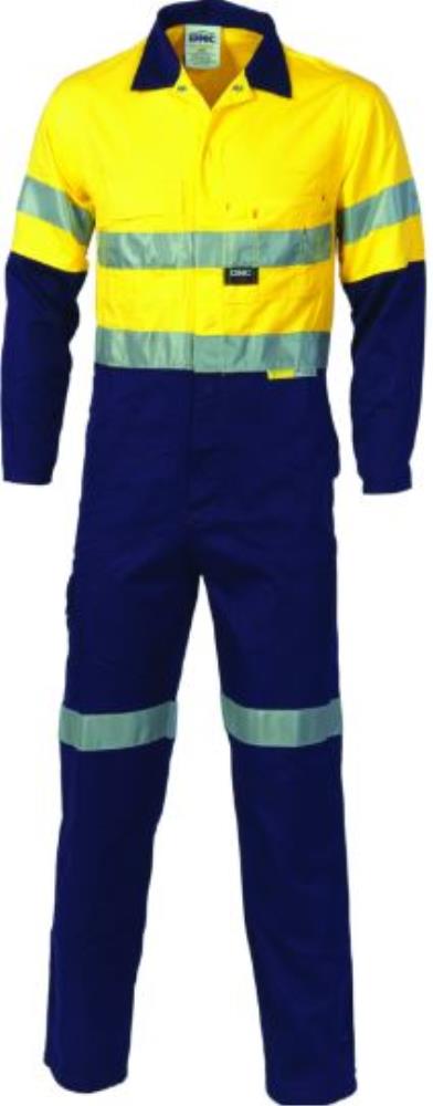 DNC 3855 REFLECTIVE HI VIS COTTON DRILL COVERALLS