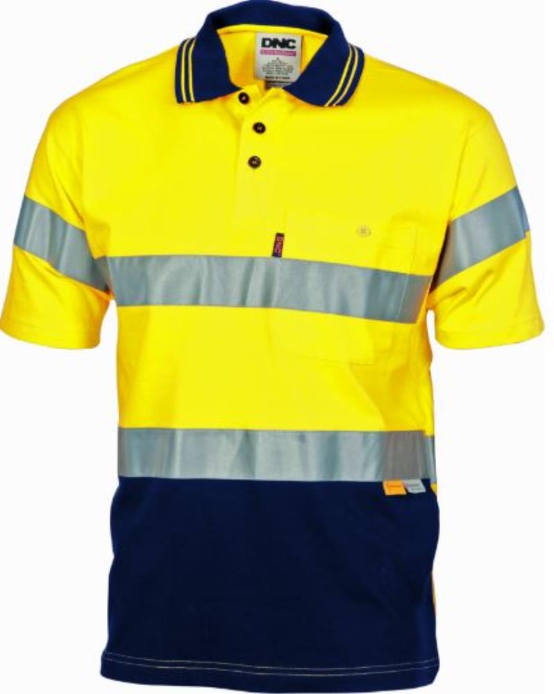 DNC 3915 S/SL REFLECTIVE HI VIS COOL-BREEZE COTTON JERSEY POLO