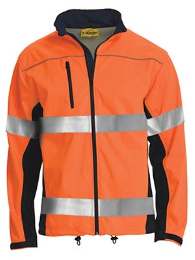 BISLEY BJ6059T REFLECTIVE HI VIS SOFTSHELL JACKET