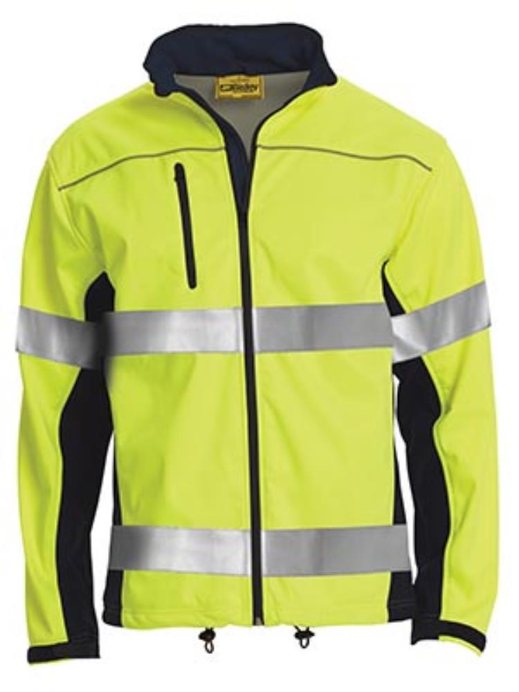 BISLEY BJ6059T REFLECTIVE HI VIS SOFTSHELL JACKET