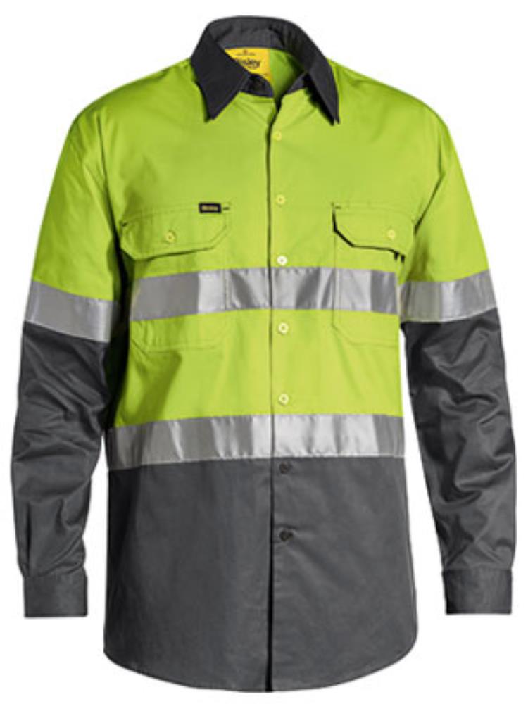 BISLEY BS6696T L/SL REFLECTIVE HI VIS COOL LIGHTWEIGHT SHIRT
