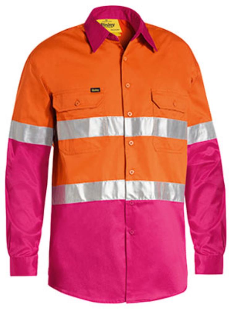 BISLEY BS6696T L/SL REFLECTIVE HI VIS COOL LIGHTWEIGHT SHIRT