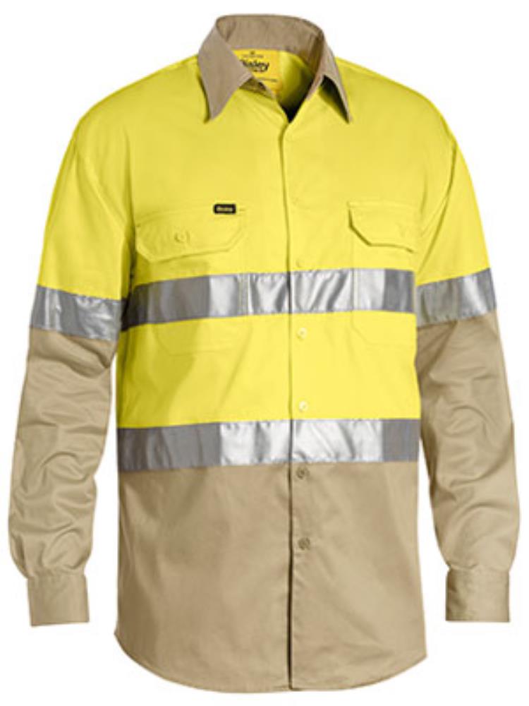 BISLEY BS6696T L/SL REFLECTIVE HI VIS COOL LIGHTWEIGHT SHIRT