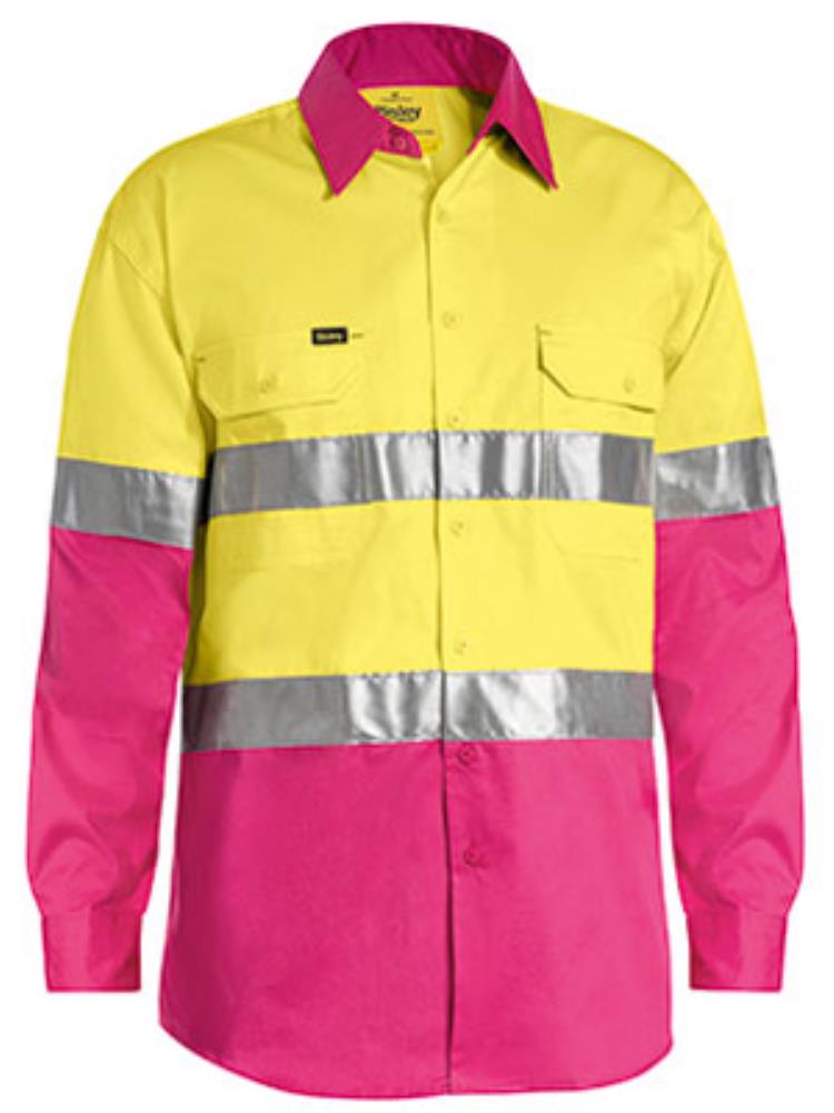 BISLEY BS6696T L/SL REFLECTIVE HI VIS COOL LIGHTWEIGHT SHIRT