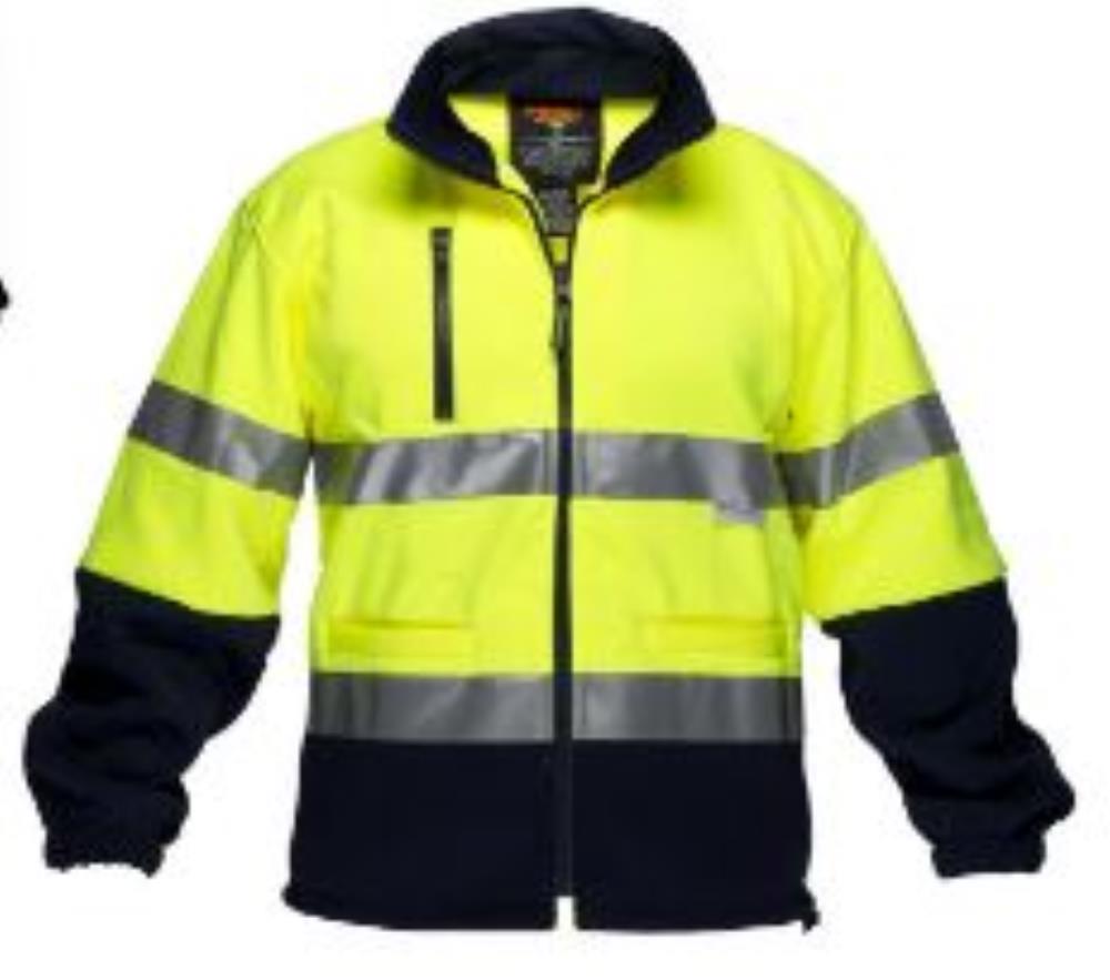 PRIME MOVER MA315 REFLECTIVE HI VIS WATER REPELLENT BRUSH FLEECE JACKET