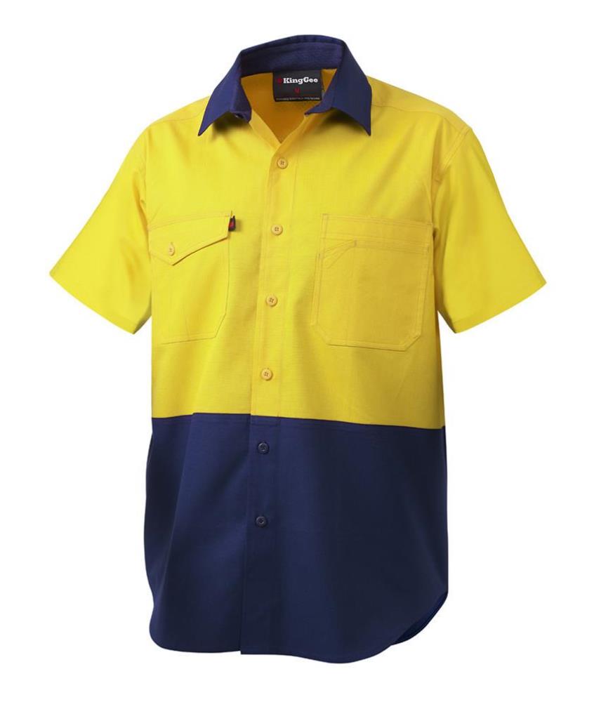 KING GEE K54875 S/SL WORKCOOL 2 HI VIS SHIRT