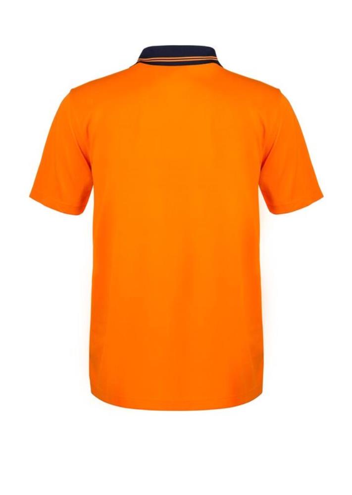 WORKCRAFT WSP201 S/SL HI VIS MICROMESH 2 TONE POLO W/PKT
