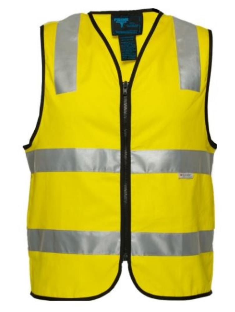 PRIME MOVER MW338 REFLECTIVE HI VIS COTTON SAFETY VEST