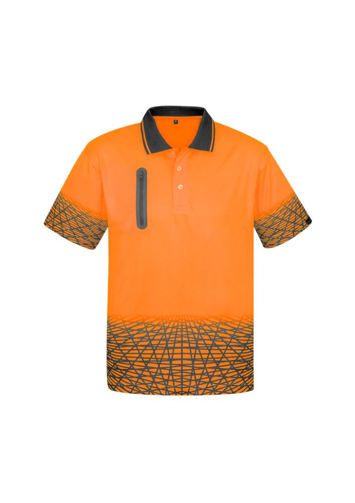 SYZMIK ZH300 HI VIS MENS TRACKS S/SL POLO