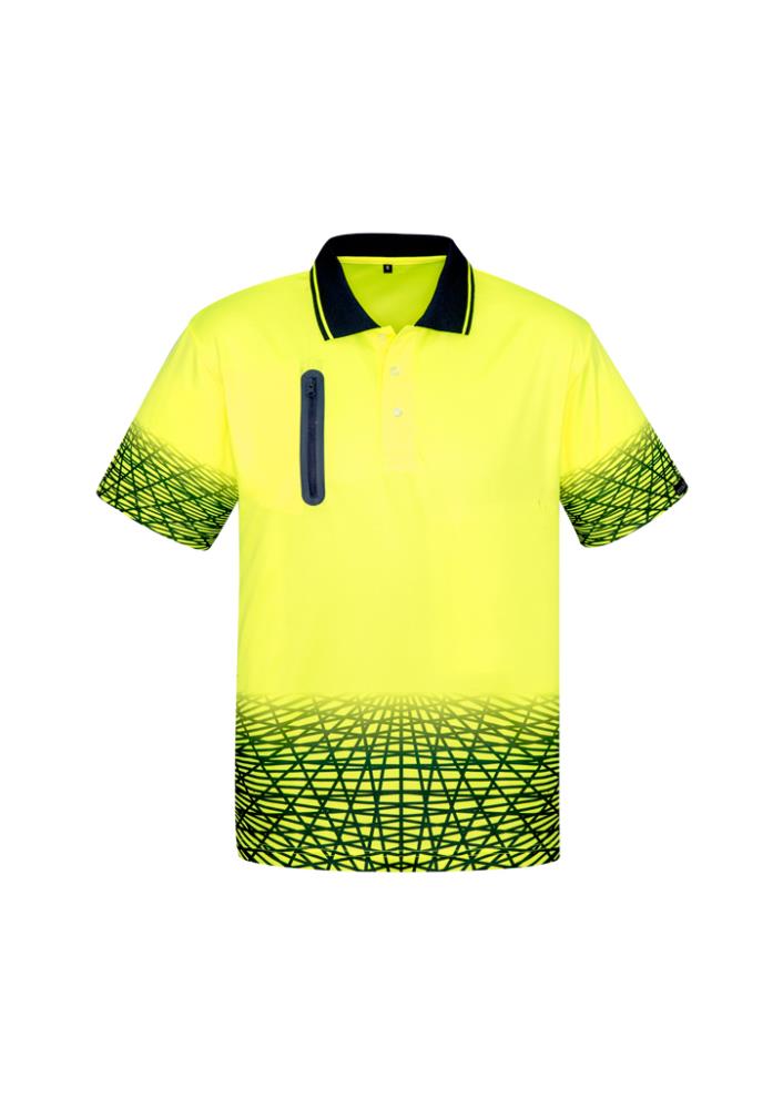 SYZMIK ZH300 HI VIS MENS TRACKS S/SL POLO