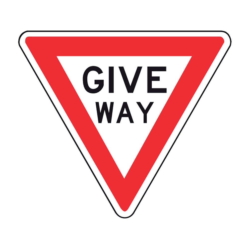 GIVE WAY R1-2 REGULATORY ROAD SIGN-ALUMINIUM
