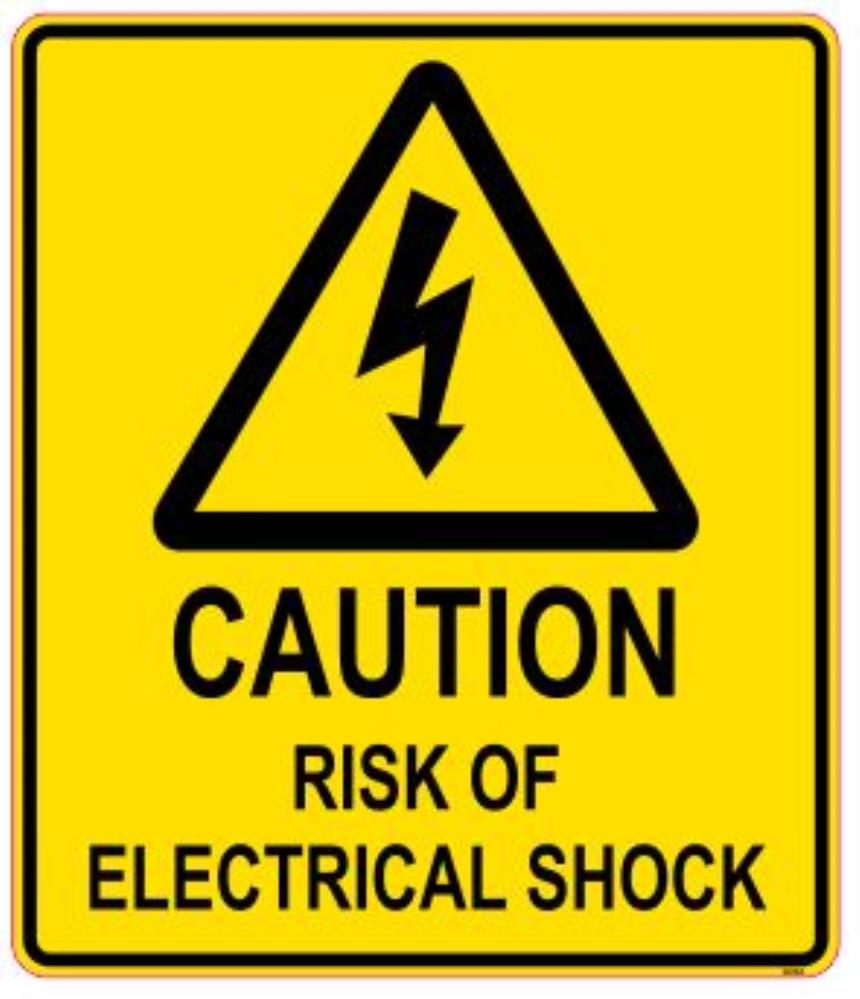 CAUTION ELECTRICAL SHOCK DECAL