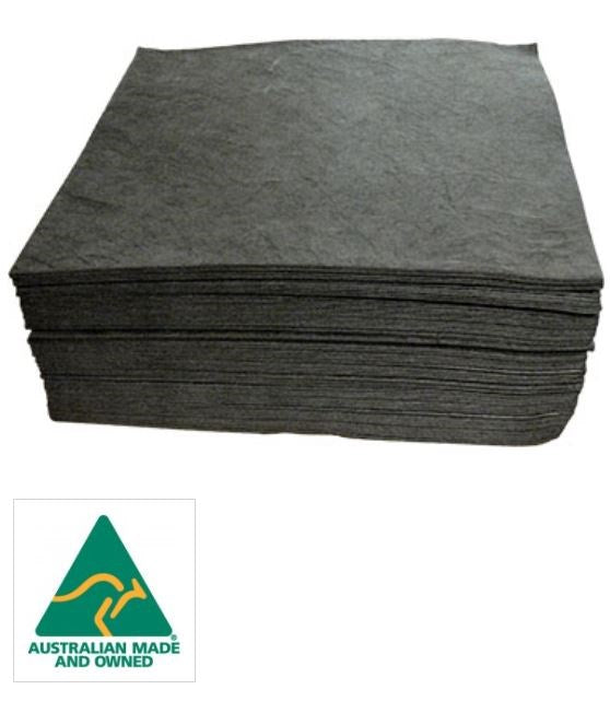 GLOBAL SPILL GENERAL PURPOSE ABSORBENT PADS-MEDIUM DUTY-45 X 45CM