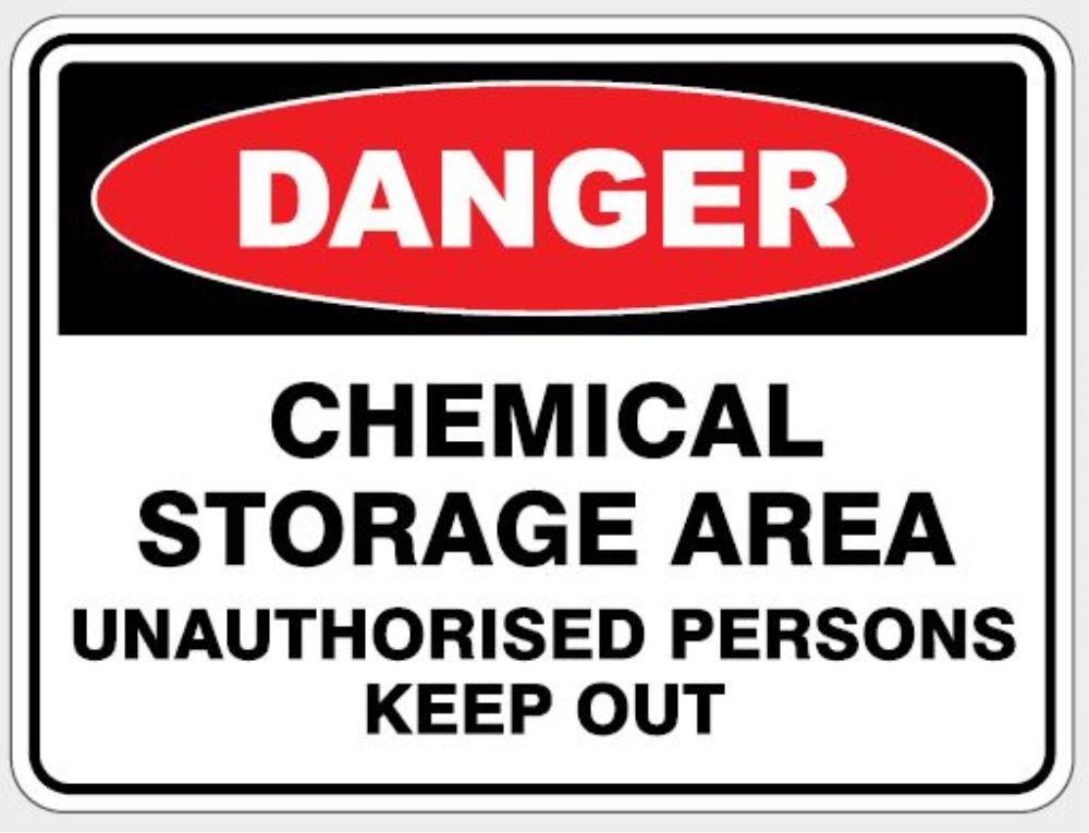 DANDER - CHEMICAL STORAGE AREA SIGN