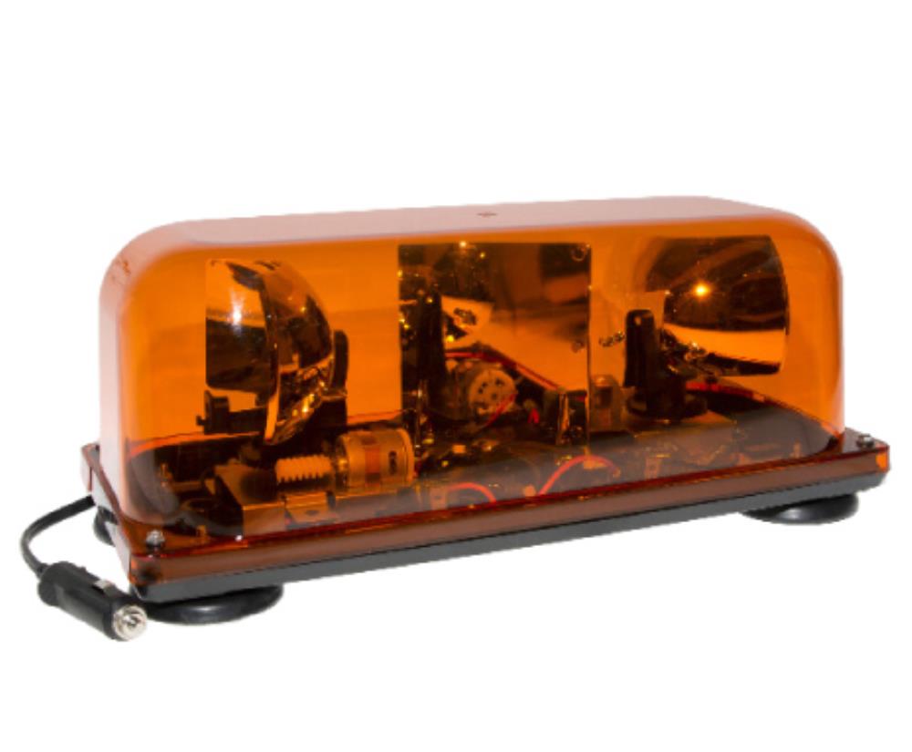 ACOT500 DOUBLE REVOLVING LIGHT-MAGNETIC BASE-AMBER