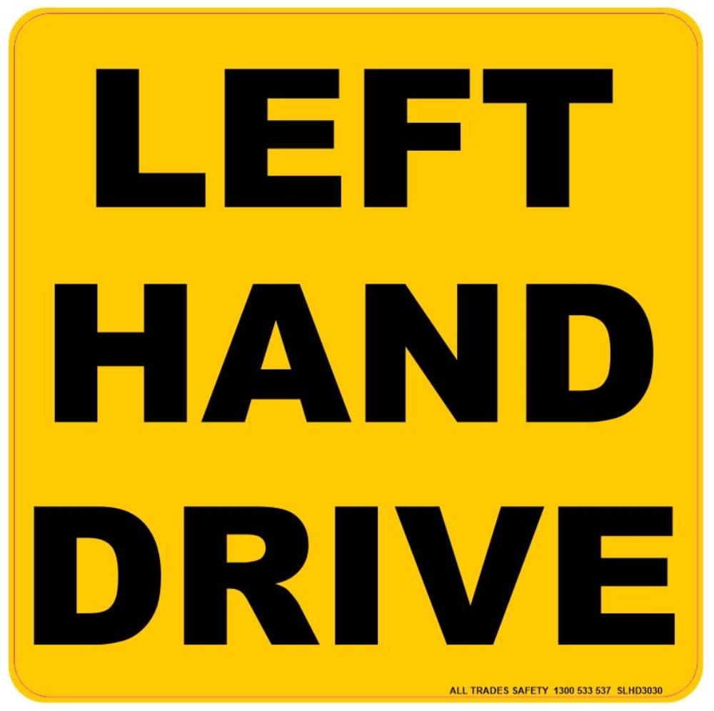 LEFT HAND DRIVE S/A STICKER