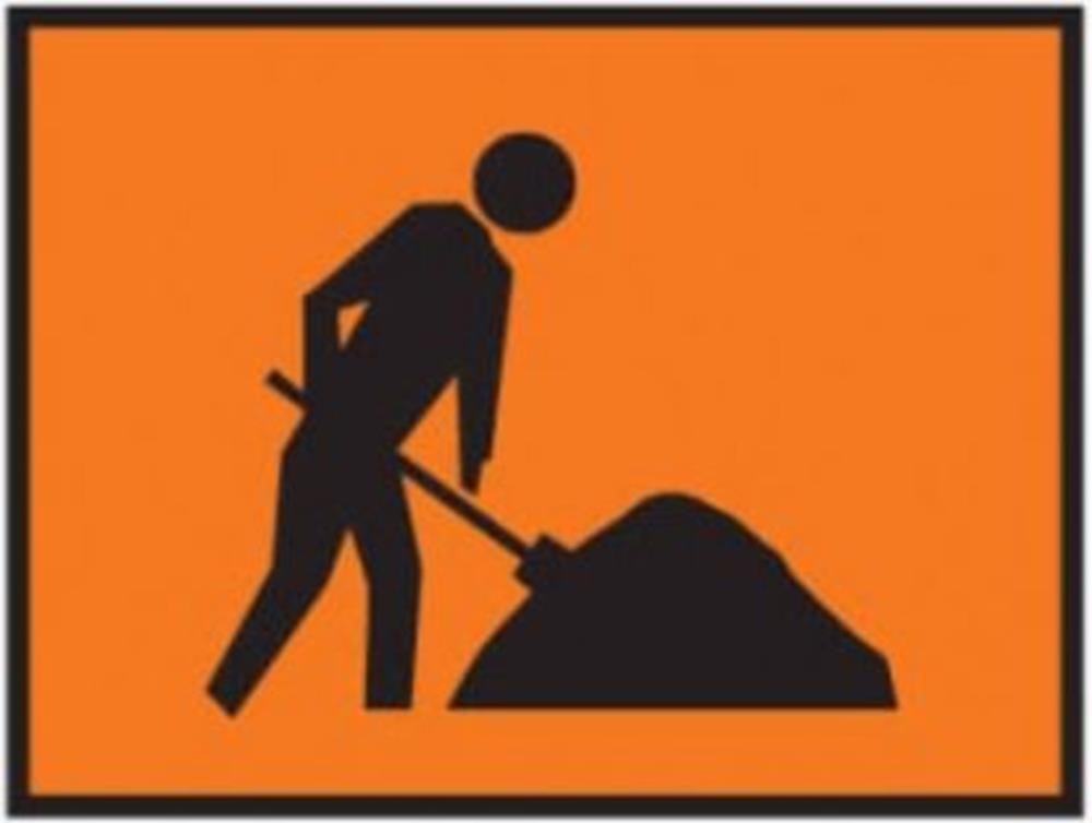 WORKER SYMBOL - BOXED EDGE SIGN