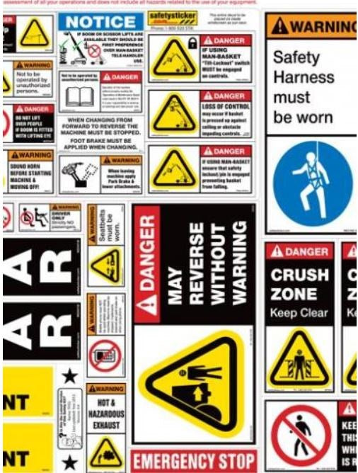 TELESCOPIC HANDLER SAFETY STICKER KIT THSS