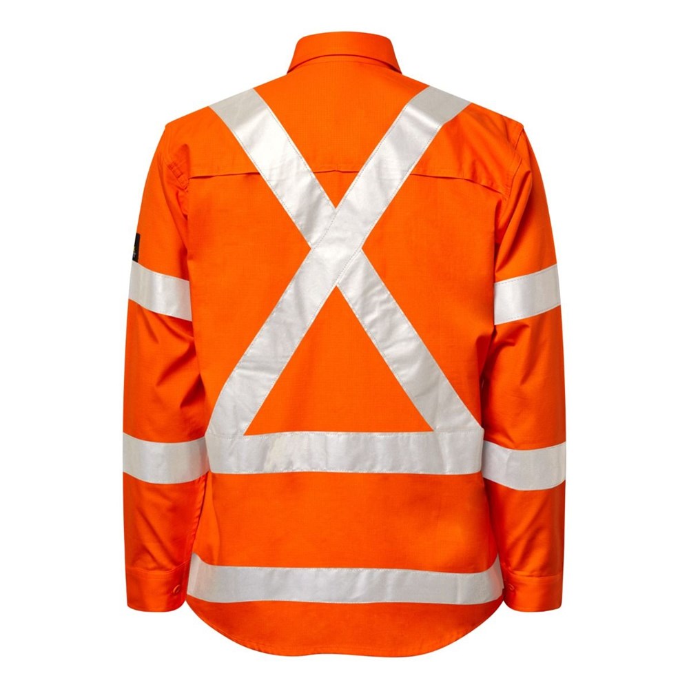 WORKCRAFT WS6035 RIPSTOP NSW RAIL L/SL SHIRT