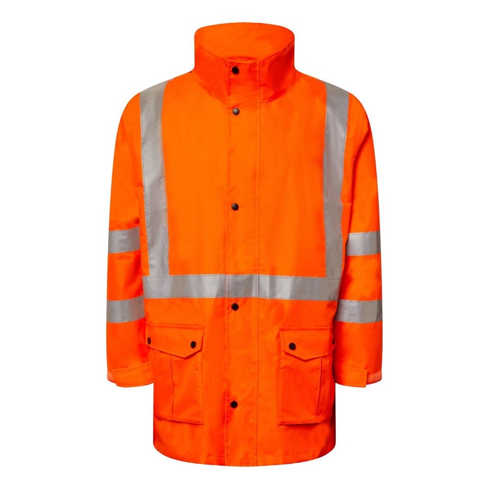 WORKCRAFT WW9017 NSW RAIL HI VIS REFLECTIVE JACKET WITH X PATTERN TAPE