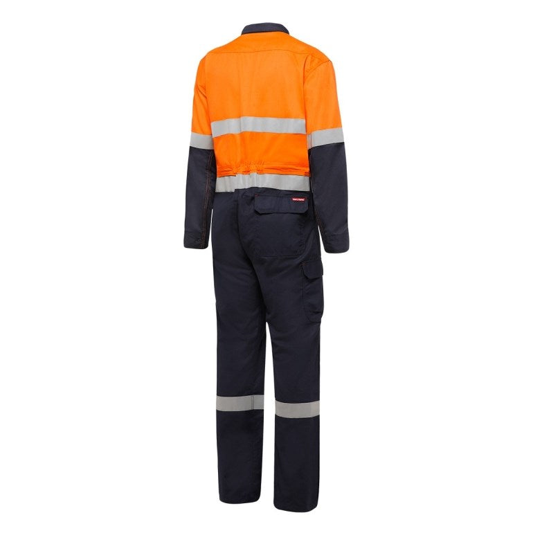 HARD YAKKA Y00055 SHIELDTEC FR/ARC RATED HI VIS TWO TONE COVERALL WITH FR TAPE