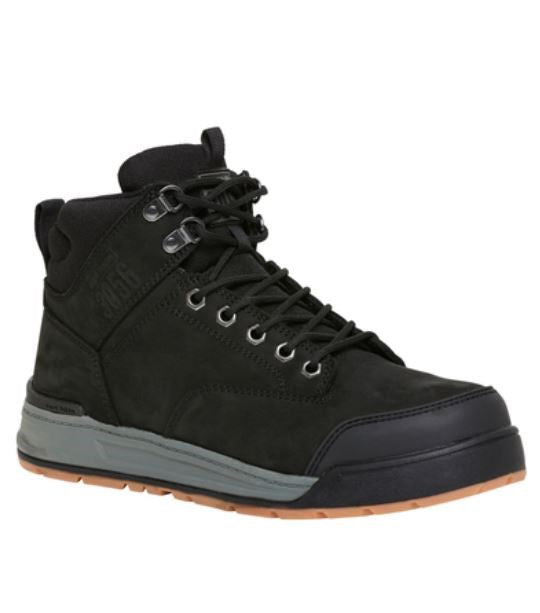 3056 Lace Up & Side Zip Steel Toe Safety Boot - Navy