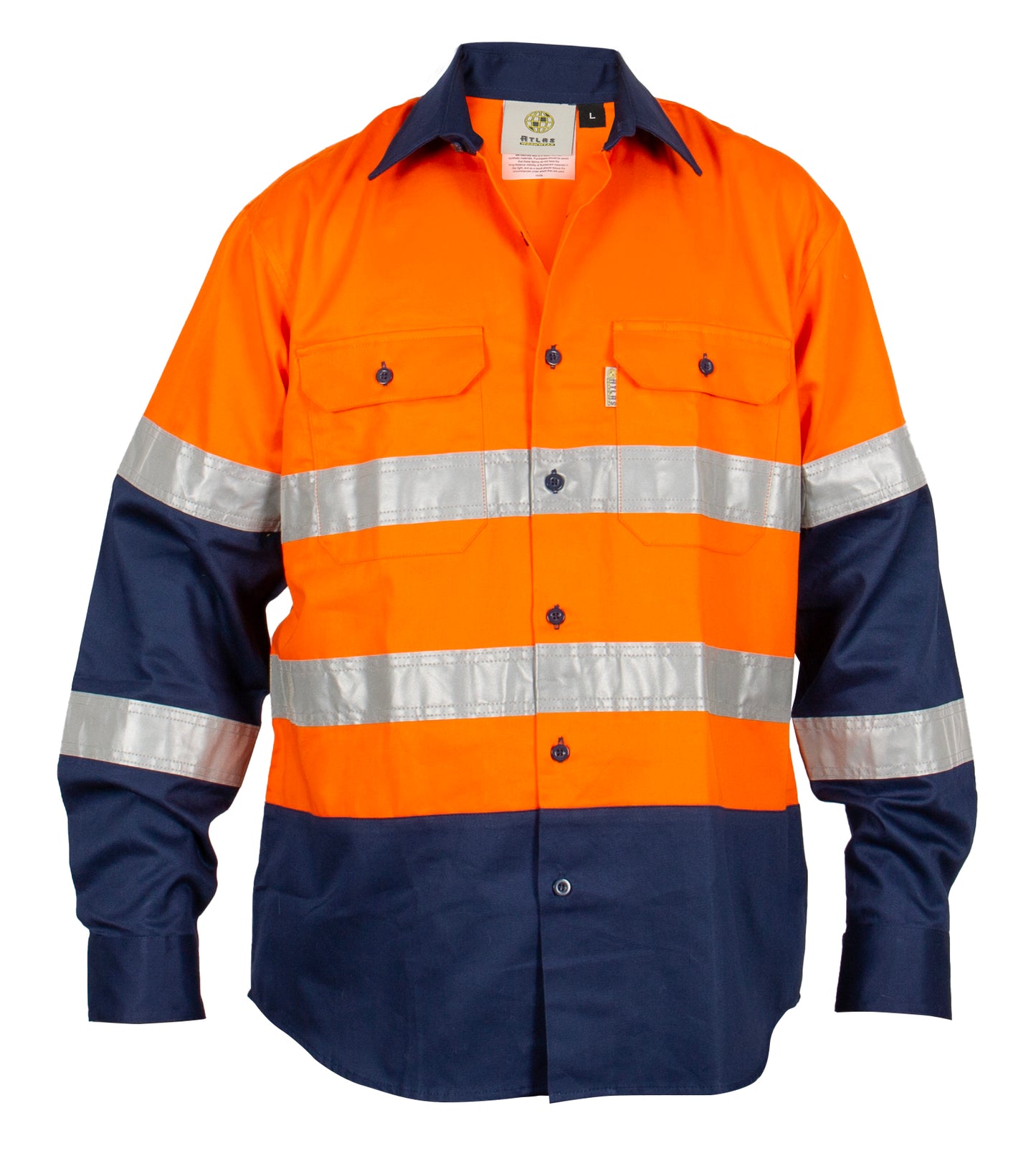 ATLAS A07288 L/SL REFLECTIVE HI VIS DRILL SHIRT