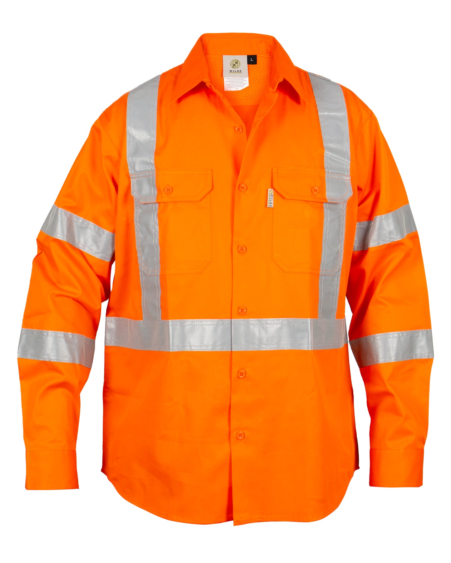 ATLAS 07499 L/SL REFLECTIVE HI VIS LIGHT WEIGHT RAIL SHIRT