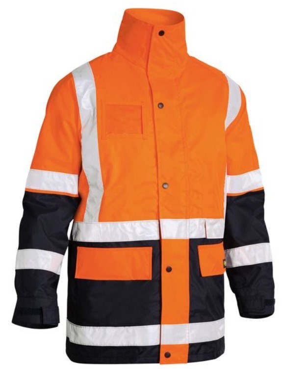BISLEY BK6975 REFLECTIVE HI VIS 5 IN 1 RAIN JACKET