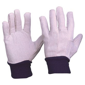 COTTON DRILL GLOVES - KNIT WRIST