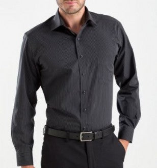 JOHN KEVIN 236 L/SL DARK STRIPE BUSINESS SHIRT