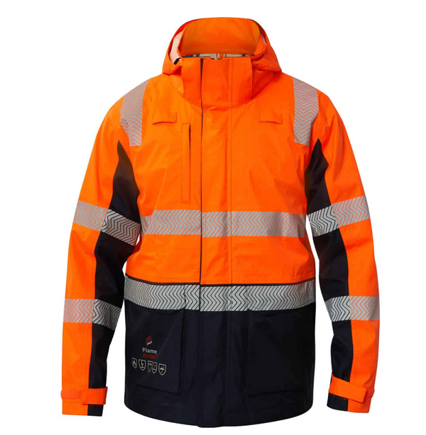 FLAMEBUSTER FJV033 HRC2 INHERENT REFLECTIVE WET WEATHER JACKET