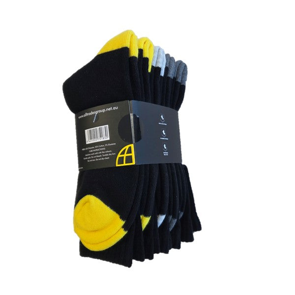 ATLAS FWSK1 CREW POLY/COTTON WORK SOCK - 5 PACK