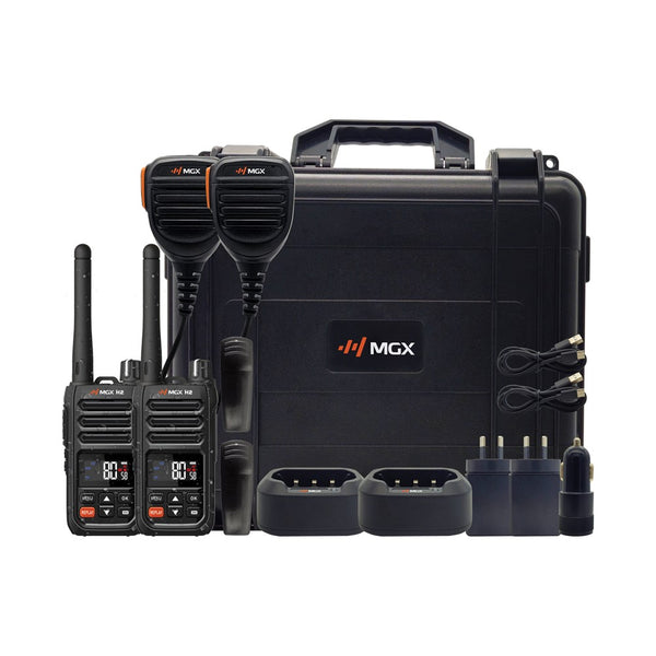 MGX H2-2TP 2 WATT IP67 UHF LMR/CB HYBRID TRADIE TWIN PACK