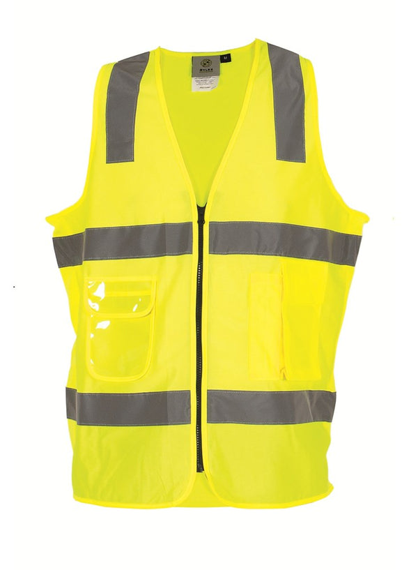 ATLAS AW7002 HI VIS REFLECTIVE VEST WITH ID & PEN POCKET