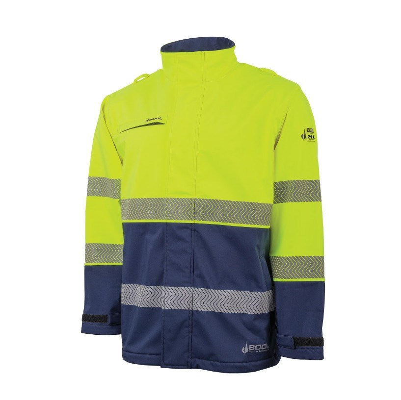 BOOL BW2305T8 HI VIS PPE2 SOFTSHELL JACKET W/ SEGMENTED REF TAPE