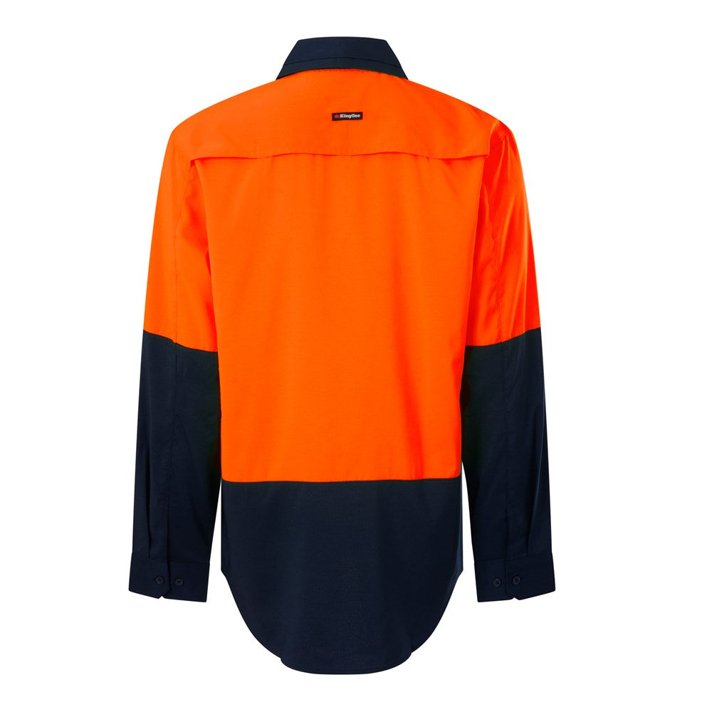 KING GEE K54036 L/SL DRYCOOL HI VIS SPLICED SHIRT