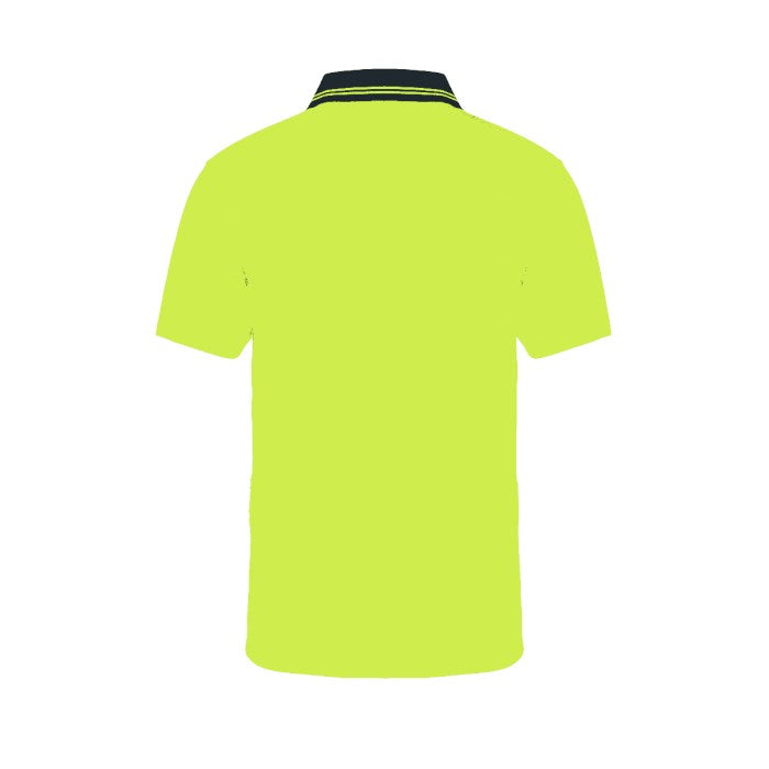WORKCRAFT WSP201 S/SL HI VIS MICROMESH 2 TONE POLO W/PKT