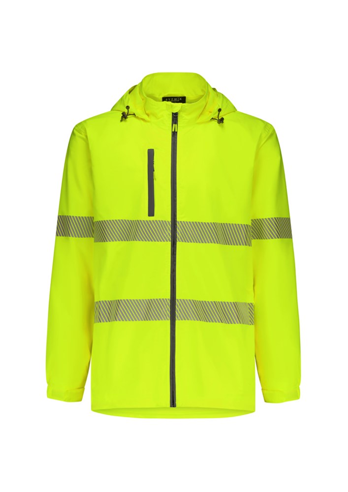SYZMIK ZJ560 UNISEX SUPER LIGHT SEGMENTED TAPE PACKABLE RAIN JACKET