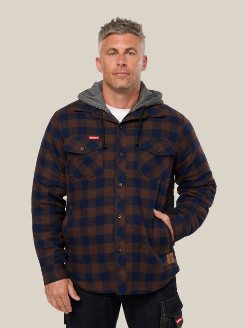 HARD YAKKA Y06690 QUILTED FLANNEL SHACKET