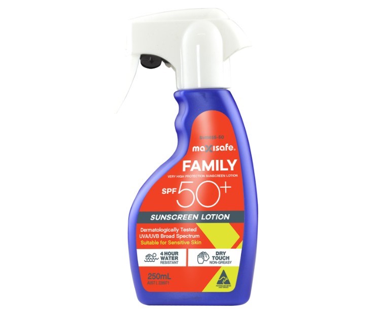 MAXISAFE SMB655-50 SPF50+ SPRAYABLE SUNSCREEN LOTION