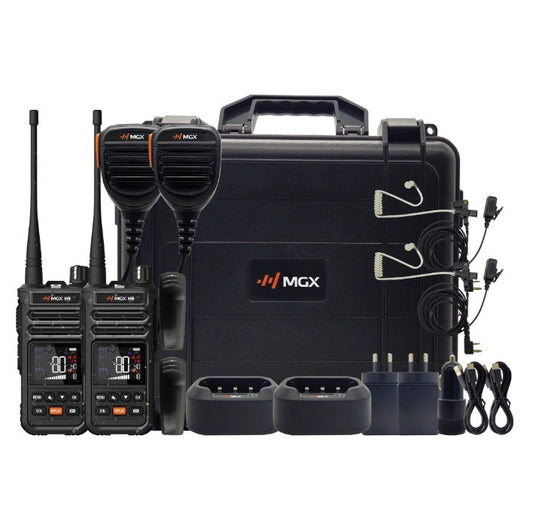 MGX TWIN H5-2TP 5 WATT IP67 UHF LMR/CB HANDHELD TRADIE PACK