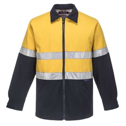 PORTWEST MW028 REFLECTIVE HI VIS 3/4 WOOL BLEND BLUEY JACKET