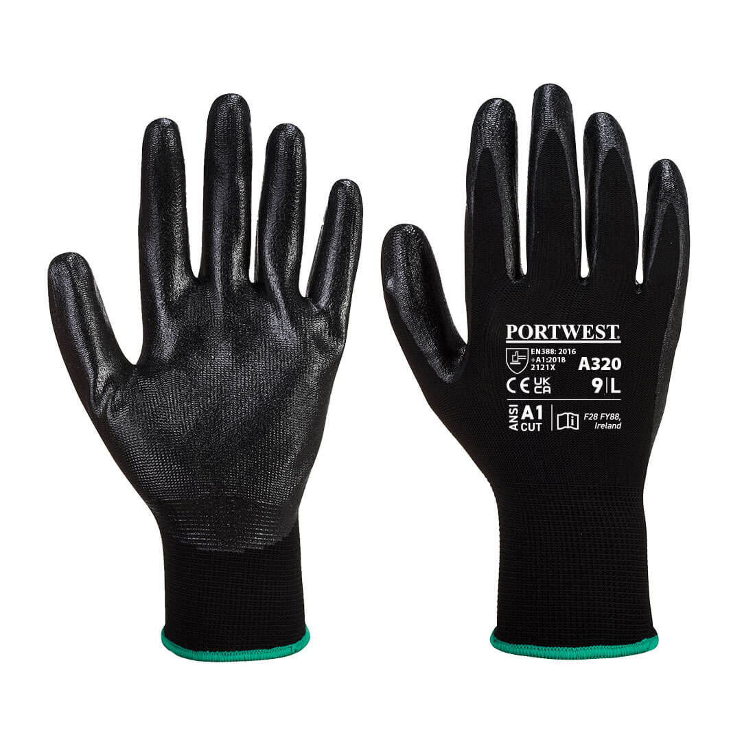 PORTWEST A320 DEXTI-GRIP GLOVES-NITRILE FOAM