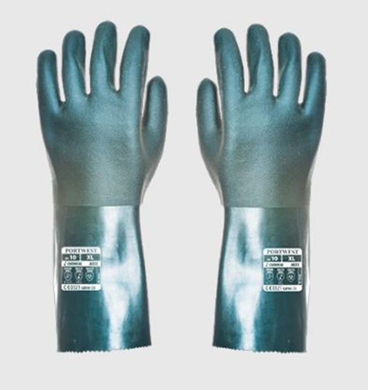 PORTWEST A835 PVC DOUBLE DIPPED GLOVES 35CM